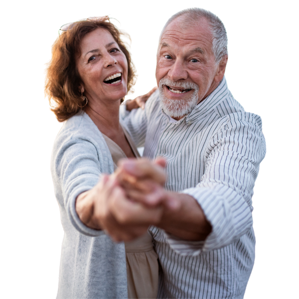 Happy Senior Couple Dancing in San Jose, CA